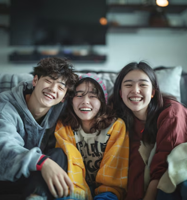 Teens smiling, laughing, and building authentic face-to-face friendships